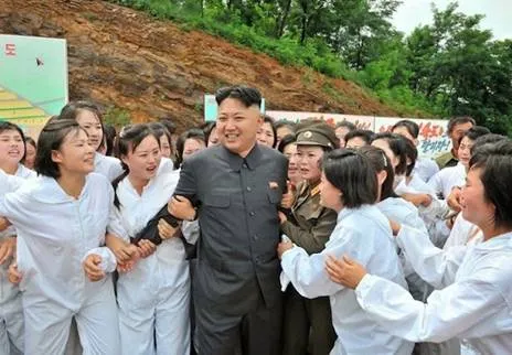 Kim Jong UN with pleasure squad